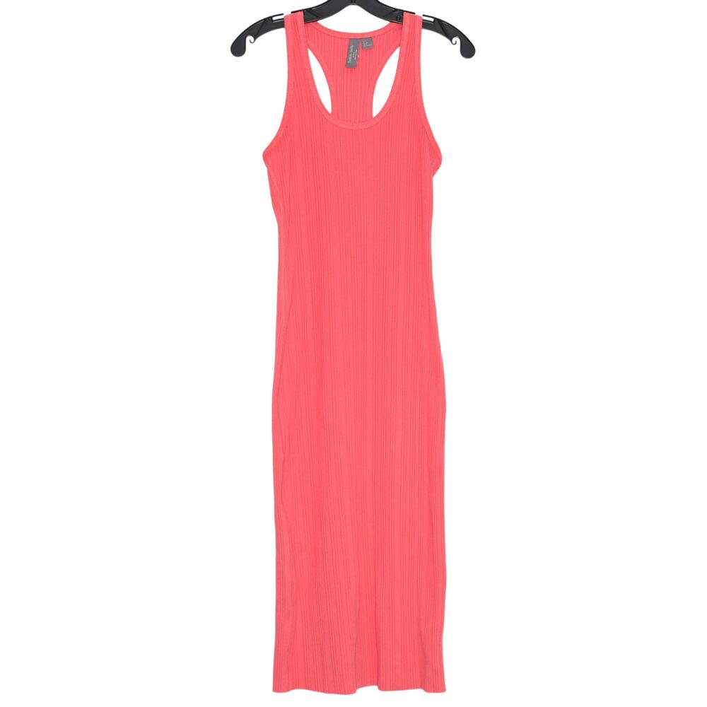 Sweaty Betty Dress Stretch Athleisure Resort Rib Midi Tank Size 8 Athletic Coral